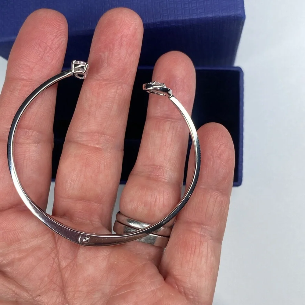 Swarovski Attract Bangle, White, Rhodium plating - Picture 8 of 16